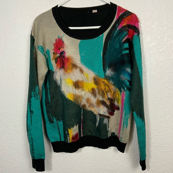 Anthropologie Sweaters - Anthropologie Lauren C Walcott Rooster Sweater